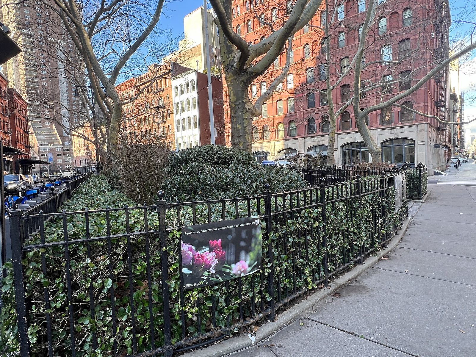 Duane Park, in the Tribeca West Historic District